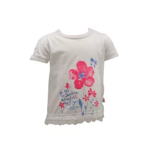 Blue Seven Mädchen T-Shirt in weiß mit Tüll-Saum