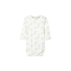Name It Unisex Body weiß mit Allover-Elefantenprint