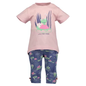 Blue Seven Baby Mädchen Set "Frosch" in rosa/blau