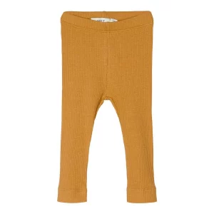 Name It Baby Basic Leggings Bio-Baumwolle in Ripp Spruce Yellow