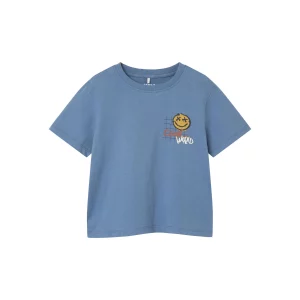 Name It Jungen T-Shirt mit Print aus Bio-Baumolle Coronet Blue