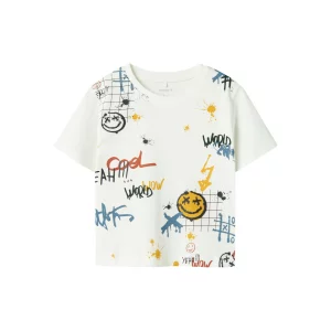 Name It Jungen T-Shirt mit Print aus Bio-Baumolle Jet Stream
