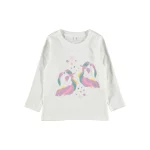 Name It Mädchen Sweater mit langen Armen in weiß