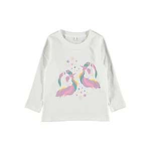 Name It Mädchen Sweater mit langen Armen in weiß