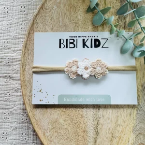 Haarband Blumen Braun/Natur von Bibi Kidz