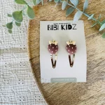 Set Haarspangen Flower Erdbeeren Braun