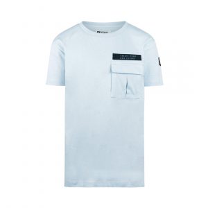 No Way Monday Jungen-T-Shirt hellblau Brusttasche