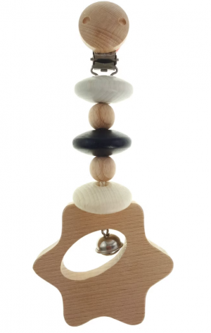 Wagenhänger Stern, nature schwarz von Hess Toys