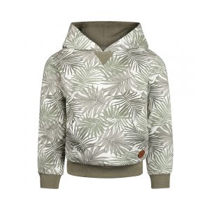 Koko Noko Hoodie für Jungen hellgrüner cremefarbener Kapuzenpullover