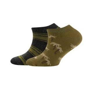 Ewers Sneakersocken 2er Pack Palme/Ringel
