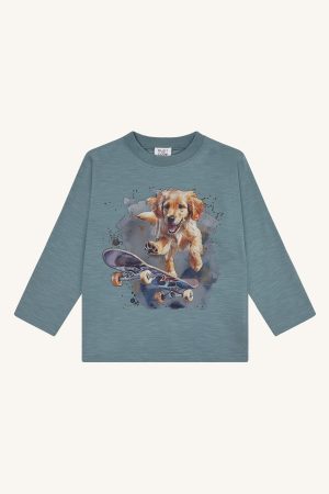 Langarmshirt Anton Skater dog von Hust&Claire in Blau
