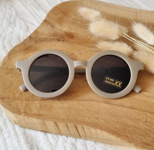 Baby- und Kindersonnenbrille UV400 rund - Taupe