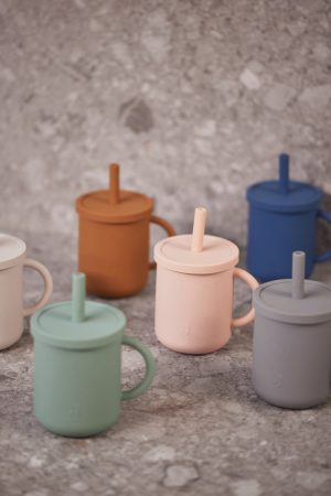 Trinkbecher mit Strohhalm - Silikon von Jollein