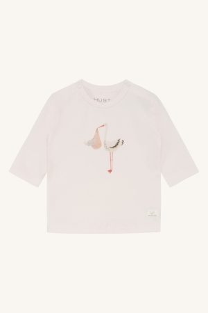 Hust&Claire Baby Langarmshirt rosa – Storch HCAlex