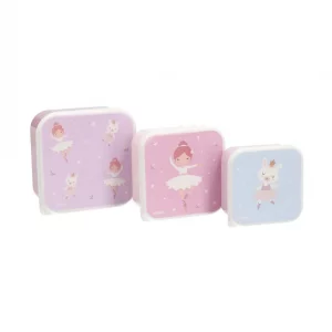 3er Set Kinderbrotdosen - Ballett-Designs - Tutete