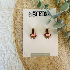 Handgefertigte Haarspangen Bär von Bibi Kidz