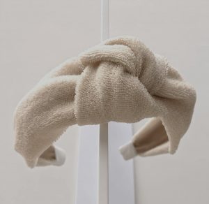 Knoten-Haarreif Beige Frottee handgemacht - Bibi Kidz