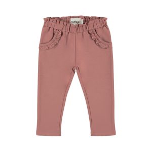 Dirkje Mädchen-Jogginghose altrosa mit Rüschen und Taschen