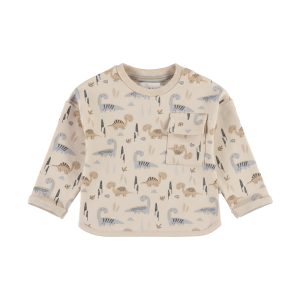 Dirkje Jungen-Pullover mit Dino-Motiv und Tasche