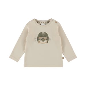 Dirkje Tiger Jungen-Langarmshirt  cremefarben